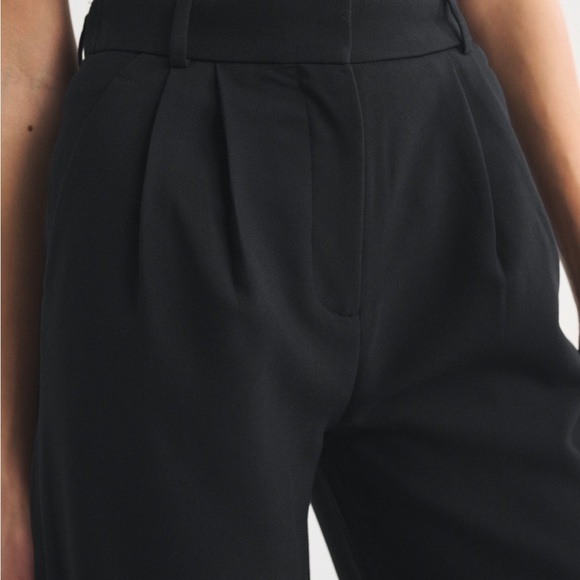 Abercrombie Navy Wide-Leg Trousers - Picture 6 of 8